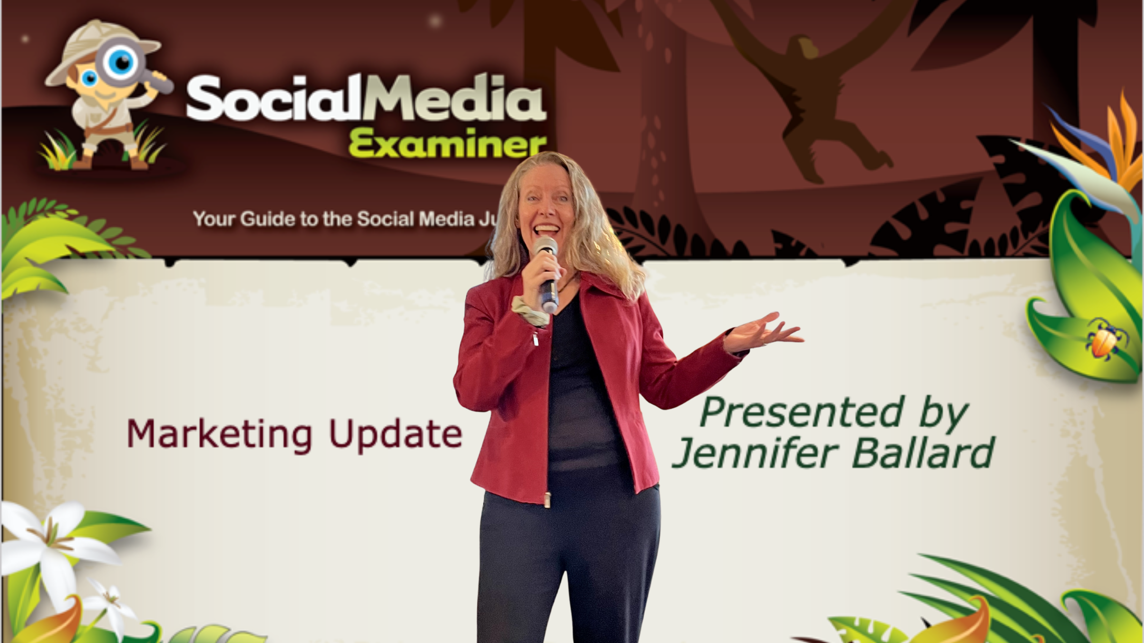 Jen Presenting a Marketing Update to Management